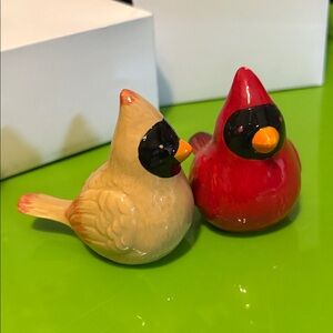 Cardinal salt and pepper shakers